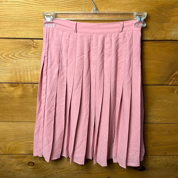 Modcloth Women’s Pink Pleated School Girl zip  Mini Skirt Sm event business casu - Picture 1 of 8